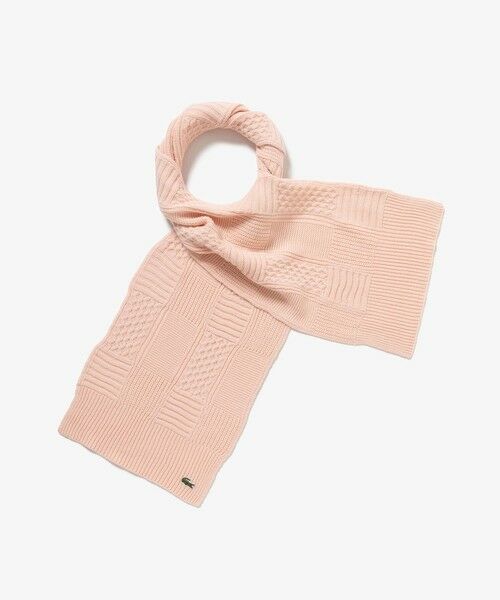 LACOSTE / ラコステ マフラー・ショール・スヌード・ストール | アラン柄ブレンドウールニットマフラー | 詳細1