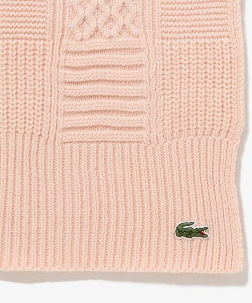 LACOSTE / ラコステ マフラー・ショール・スヌード・ストール | アラン柄ブレンドウールニットマフラー | 詳細3