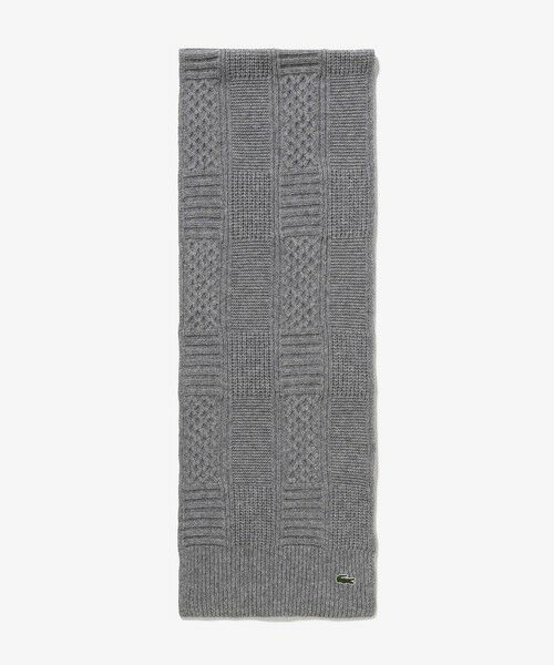 LACOSTE / ラコステ マフラー・ショール・スヌード・ストール | アラン柄ブレンドウールニットマフラー | 詳細4