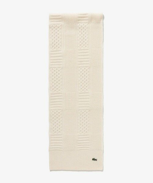 LACOSTE / ラコステ マフラー・ショール・スヌード・ストール | アラン柄ブレンドウールニットマフラー | 詳細10