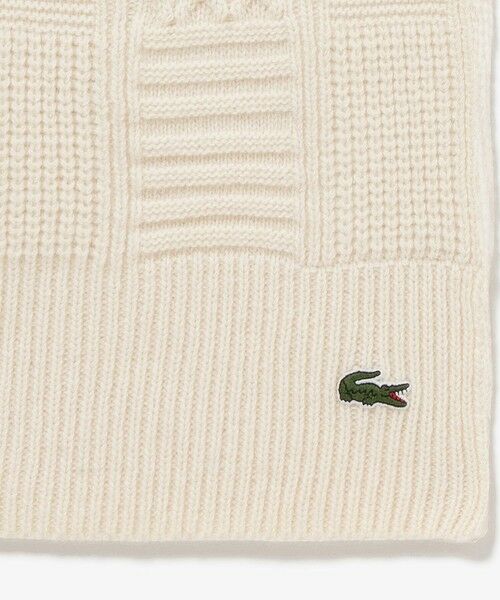 LACOSTE / ラコステ マフラー・ショール・スヌード・ストール | アラン柄ブレンドウールニットマフラー | 詳細11