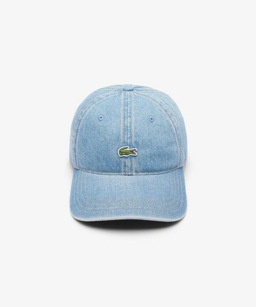 LACOSTE / ラコステ キャップ | ウォッシュドデニムワンポイントキャップ（ブルー）