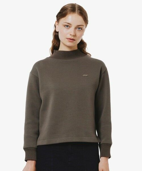 LACOSTE/ラコステ ダンボールニット ハイネックプルオーバースウェット ダークブラウン 40(XL) LACOSTE/ラコステ ダンボールニット ハイネックプルオーバースウェット ダークブラウン 40(XL)