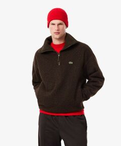 LACOSTE / ラコステ ブルゾン | ハイネックハーフジップ オーバーサイズブークレフリースブルゾン