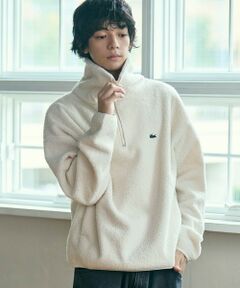 LACOSTE / ラコステ ブルゾン | ハイネックハーフジップ オーバーサイズブークレフリースブルゾン