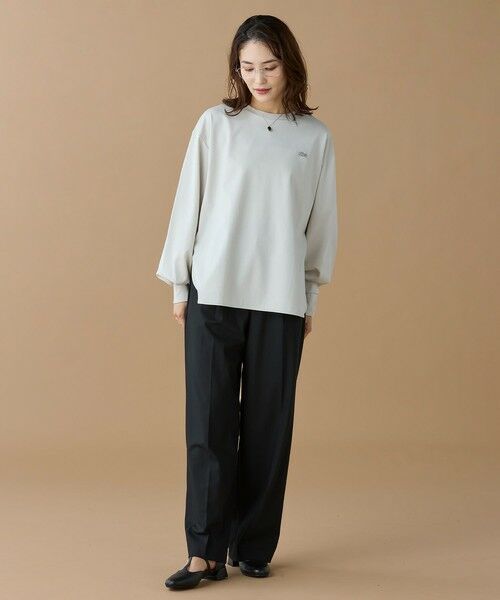 LACOSTE / ラコステ Tシャツ | 【オンライン限定】LACOSTE バルーンスリーブ サイドスリット オーバーサイズTシャツ | 詳細16