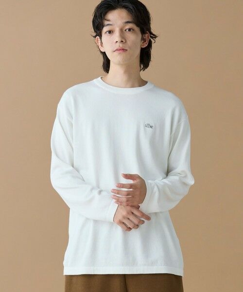 LACOSTE/ラコステ サスティナブルニットTシャツ ホワイト 3(日本サイズM) LACOSTE/ラコステ サスティナブルニットTシャツ ホワイト 3(日本サイズM)