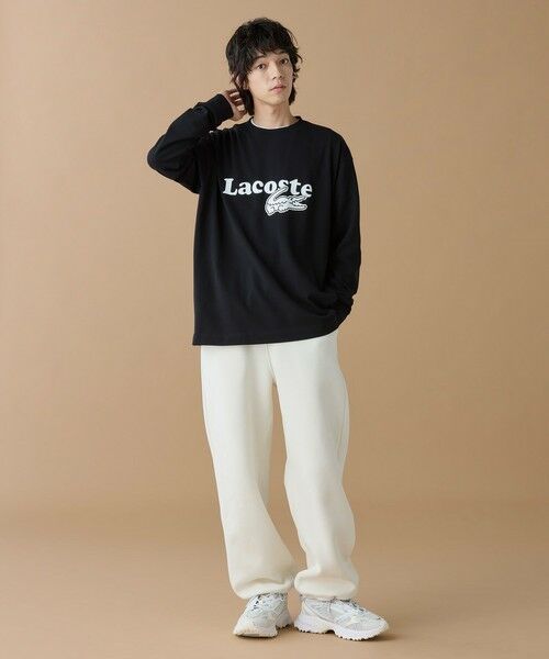 LACOSTE / ラコステ Tシャツ | 【オンライン限定】LACOSTE 鹿の子オーバーサイズプリント ロングスリーブTシャツ | 詳細5
