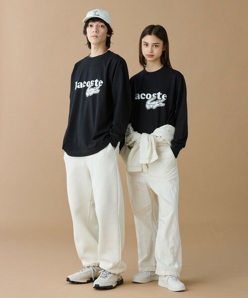 LACOSTE / ラコステ Tシャツ | 【オンライン限定】LACOSTE 鹿の子オーバーサイズプリント ロングスリーブTシャツ | 詳細8