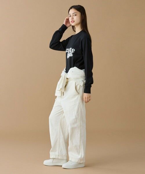 LACOSTE / ラコステ Tシャツ | 【オンライン限定】LACOSTE 鹿の子オーバーサイズプリント ロングスリーブTシャツ | 詳細3