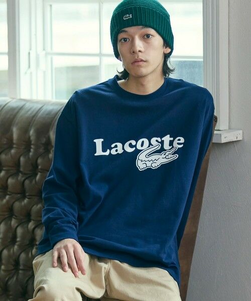 LACOSTE / ラコステ Tシャツ | 【オンライン限定】LACOSTE 鹿の子オーバーサイズプリント ロングスリーブTシャツ | 詳細9
