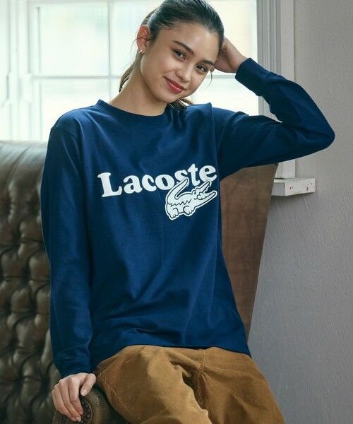 LACOSTE / ラコステ Tシャツ | 【オンライン限定】LACOSTE 鹿の子オーバーサイズプリント ロングスリーブTシャツ | 詳細10