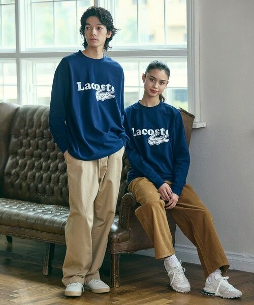 LACOSTE / ラコステ Tシャツ | 【オンライン限定】LACOSTE 鹿の子オーバーサイズプリント ロングスリーブTシャツ | 詳細11