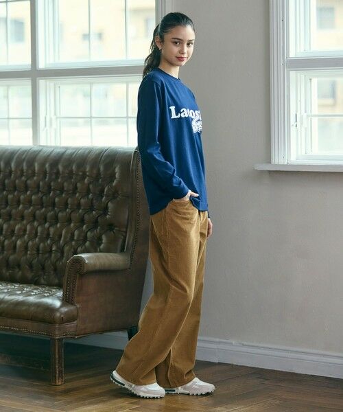 LACOSTE / ラコステ Tシャツ | 【オンライン限定】LACOSTE 鹿の子オーバーサイズプリント ロングスリーブTシャツ | 詳細12