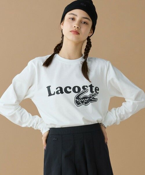 LACOSTE / ラコステ Tシャツ | 【オンライン限定】LACOSTE 鹿の子オーバーサイズプリント ロングスリーブTシャツ | 詳細14