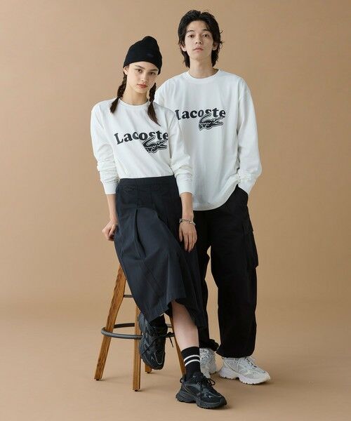 LACOSTE / ラコステ Tシャツ | 【オンライン限定】LACOSTE 鹿の子オーバーサイズプリント ロングスリーブTシャツ | 詳細20