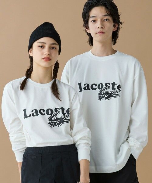 LACOSTE/ラコステ 【オンライン限定】LACOSTE 鹿の子オーバーサイズプリント ロングスリーブTシャツ ホワイト 5(日本サイズXL) LACOSTE/ラコステ 【オンライン限定】LACOSTE 鹿の子オーバーサイズプリント ロングスリーブTシャツ ホワイト 5(日本サイズXL)
