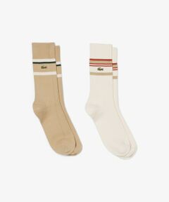 LACOSTE / ラコステ ソックス | 2Pボーダークルーソックス 25-27cm
