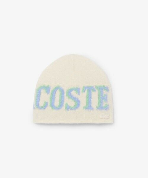 LACOSTE / ラコステ ニットキャップ | オーバーサイズブランドネームロゴジャカード ウールニットキャップ ビーニー | 詳細2