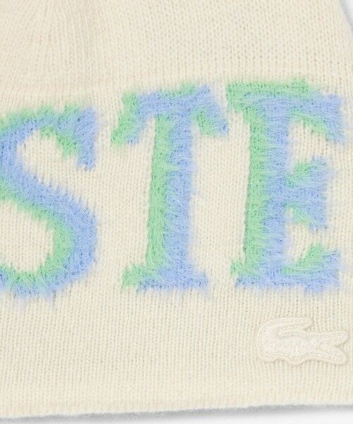 LACOSTE / ラコステ ニットキャップ | オーバーサイズブランドネームロゴジャカード ウールニットキャップ ビーニー | 詳細3