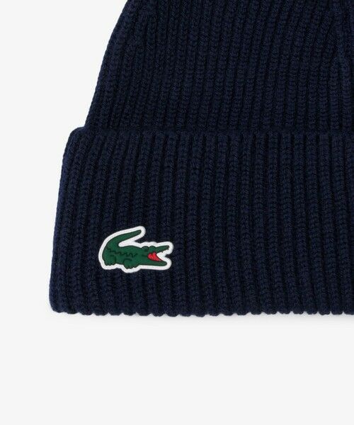 LACOSTE / ラコステ ニットキャップ | フリースライニングリブニットゴルフビーニー | 詳細1