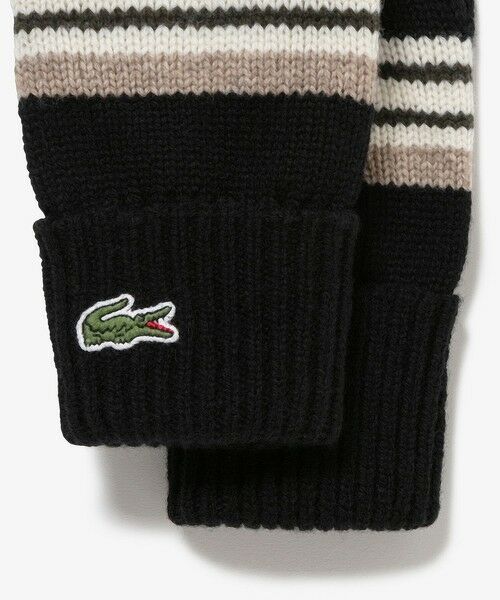 LACOSTE / ラコステ 手袋 | エクストラファインラムウールボーダーニットグローブ | 詳細1