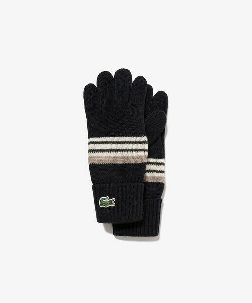 LACOSTE / ラコステ 手袋 | エクストラファインラムウールボーダーニットグローブ | 詳細3