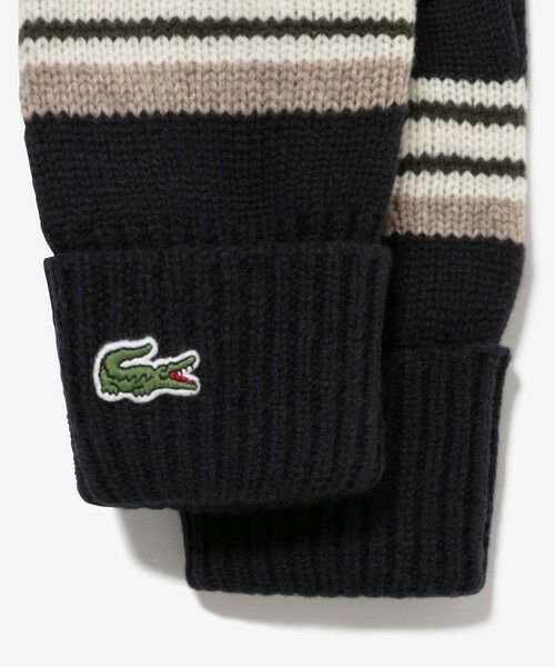 LACOSTE / ラコステ 手袋 | エクストラファインラムウールボーダーニットグローブ | 詳細4