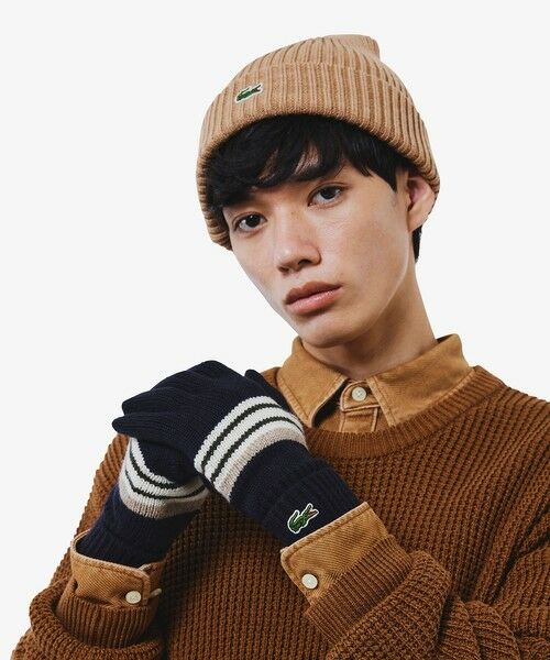 LACOSTE / ラコステ 手袋 | エクストラファインラムウールボーダーニットグローブ | 詳細5