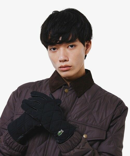 LACOSTE / ラコステ 手袋 | モノグラムキルティングレザーコンビグローブ | 詳細3