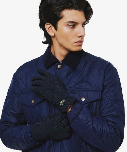 LACOSTE / ラコステ 手袋 | モノグラムキルティングレザーコンビグローブ | 詳細7