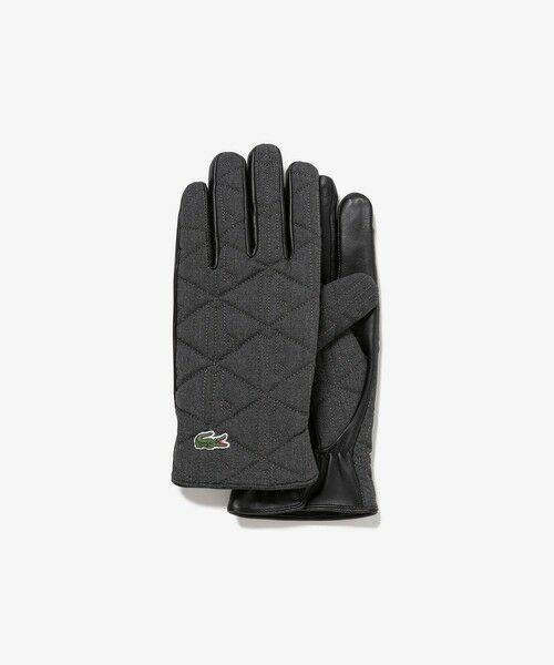 LACOSTE / ラコステ 手袋 | モノグラムキルティングレザーコンビグローブ | 詳細8