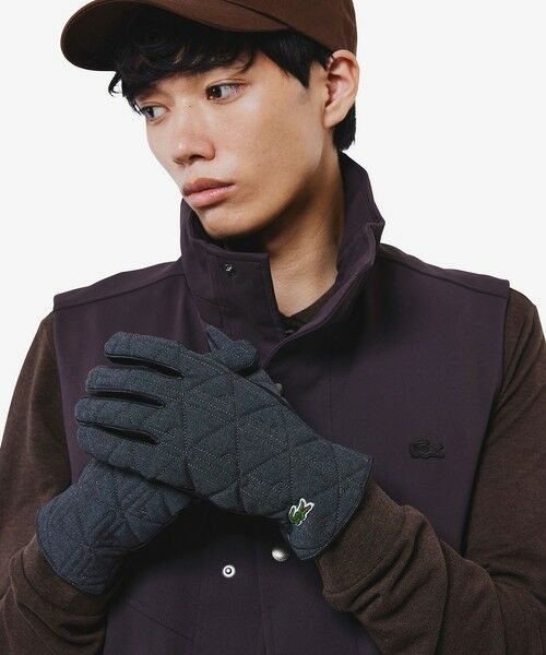 LACOSTE / ラコステ 手袋 | モノグラムキルティングレザーコンビグローブ | 詳細10