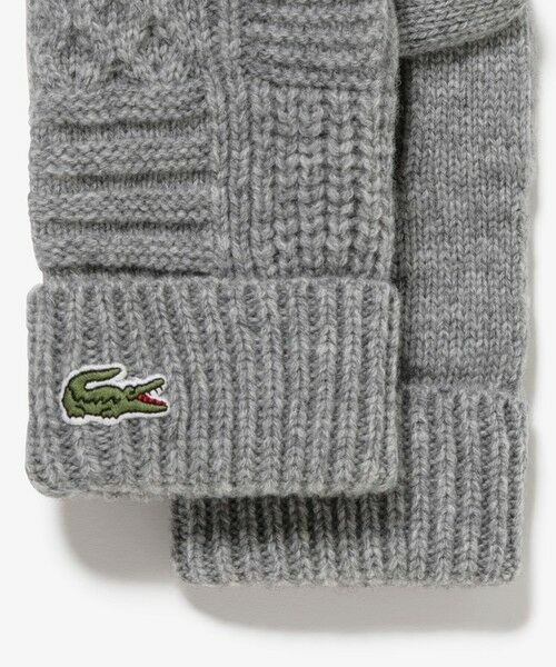 LACOSTE / ラコステ 手袋 | アラン柄ブレンドウールニットグローブ | 詳細5