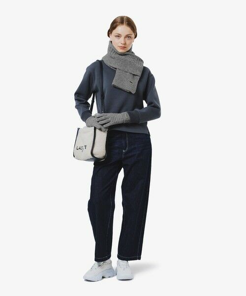 LACOSTE / ラコステ 手袋 | アラン柄ブレンドウールニットグローブ | 詳細7