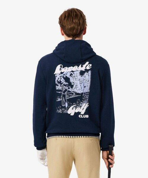 LACOSTE / ラコステ パーカー | プレイヤーバックプリントスウェットフーディー(ネイビー)