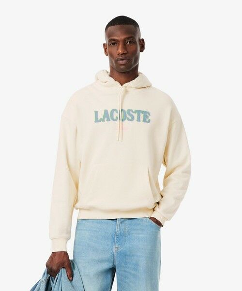 LACOSTE / ラコステ パーカー | シャギーブランドネームロゴスウェットフーディー(オフホワイト)