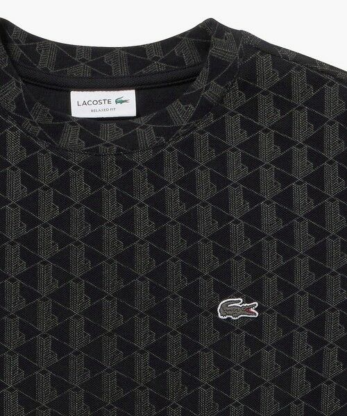 LACOSTE / ラコステ Tシャツ | インディゴ鹿の子地 モノグラム半袖Tシャツ | 詳細7