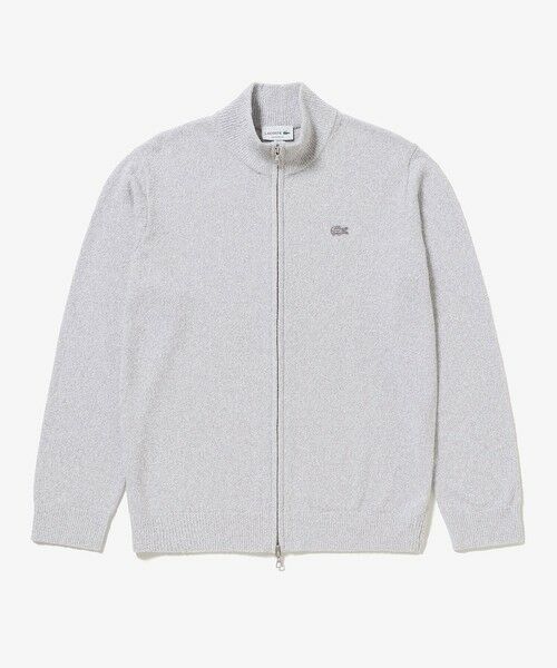 LACOSTE / ラコステ カーディガン・ボレロ | ブークレー スタンドジップニットカーディガン(グレー)
