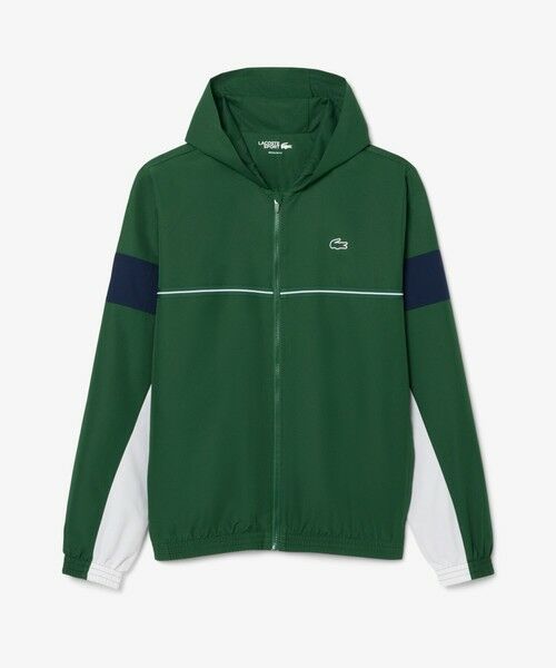 LACOSTE / ラコステ パーカー | カラーブロック フーデッドトラックジャケット（グリーン）