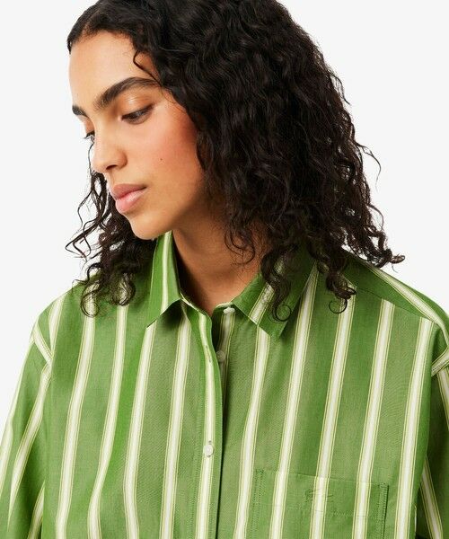 LACOSTE / ラコステ シャツ・ブラウス | オーバーサイズストライプポプリンシャツ | 詳細1
