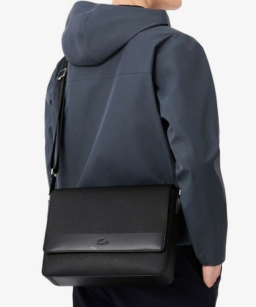 LACOSTE / ラコステ メッセンジャーバッグ・ウエストポーチ | シャンタコ レザー メッセンジャーバッグ（ブラック）