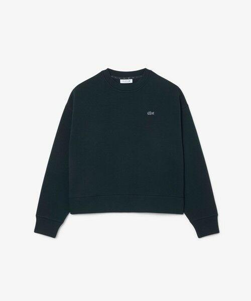 LACOSTE / ラコステ スウェット | オーバーサイズダブルフェイスジャージ クルーネックスウェットシャツ（ダークグリーン）
