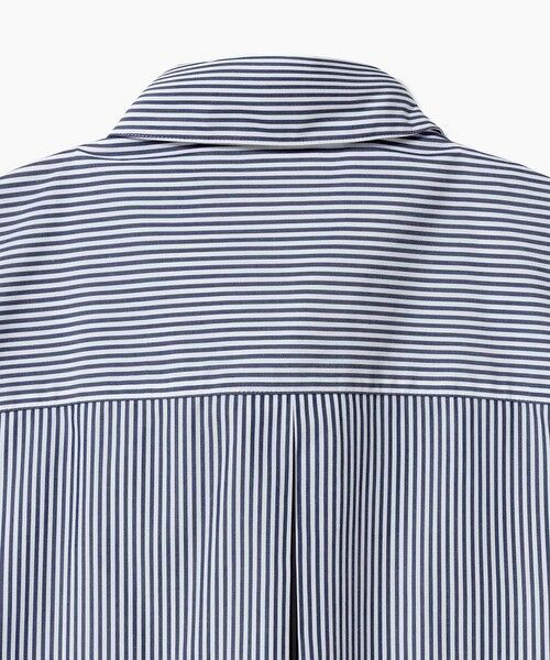 LACOSTE / ラコステ シャツ・ブラウス | ダブルポケット クロップド丈 ストライプシャツ | 詳細9