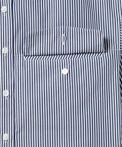 LACOSTE / ラコステ シャツ・ブラウス | ダブルポケット クロップド丈 ストライプシャツ | 詳細10