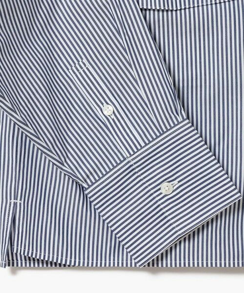 LACOSTE / ラコステ シャツ・ブラウス | ダブルポケット クロップド丈 ストライプシャツ | 詳細11