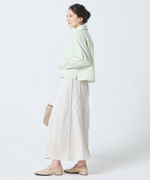 LACOSTE / ラコステ シャツ・ブラウス | ダブルポケット クロップド丈 ストライプシャツ | 詳細17