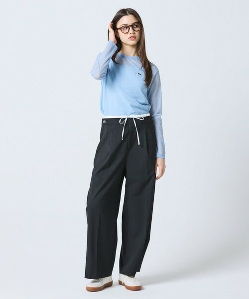 LACOSTE / ラコステ その他パンツ | レイヤードウエストタックワイドスラックスパンツ | 詳細1