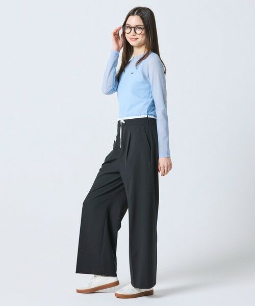 LACOSTE / ラコステ その他パンツ | レイヤードウエストタックワイドスラックスパンツ | 詳細2