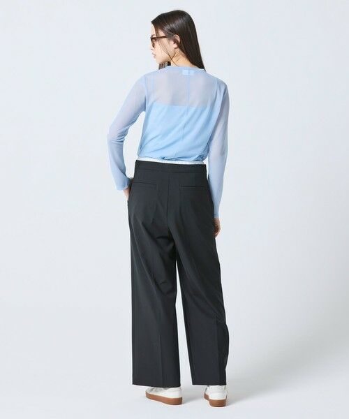 LACOSTE / ラコステ その他パンツ | レイヤードウエストタックワイドスラックスパンツ | 詳細3